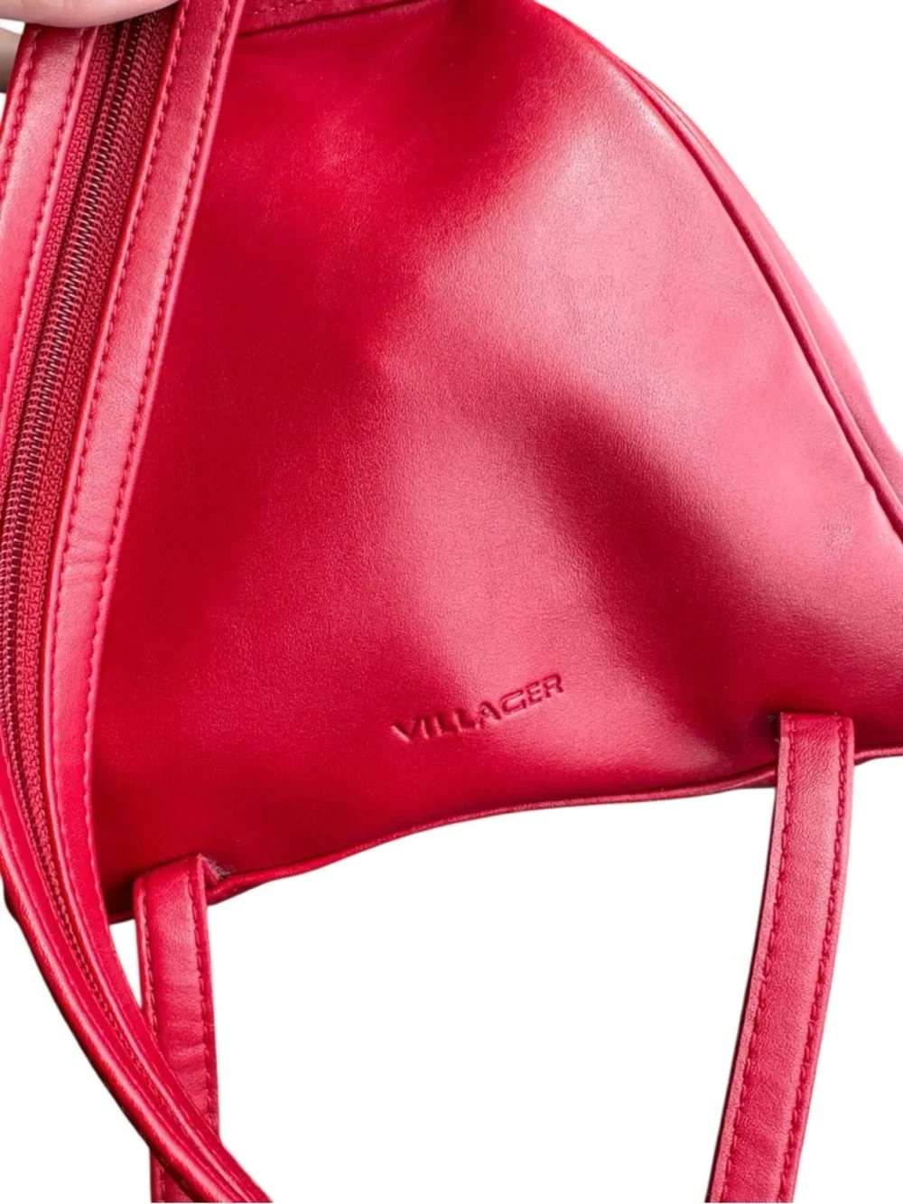 Villager Cherry Red Backpack Single or Double Strap With Zipper